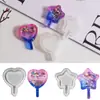 Molde de Silicona para Llavero de Arena Fluida con Forma de Corazón de Resina de Cristal de Amapola y Pentagrama