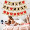 Día de San Valentín Papel Kraft Bandera Cola de Pez LOVE Bandera Banner Propuesta Tema Boda Suministros de Decoración para Fiesta