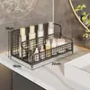 Estante de almacenamiento para baño, organizador multifuncional para cepillo de dientes y pasta de dientes para el mostrador del baño, estante para cosméticos junto al lavabo