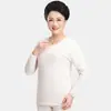 Roupa Térmica de Outono e Inverno para Mulheres de Meia-Idade e Idosas, Algodão Acolchoado de Três Camadas, Roupa Térmica Quente para Mães, Roupa Térmica Masculina e Feminina para Todas as Idades, Camada Base de Outono e Inverno