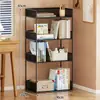 Prateleira de chão multicamadas para banheiro, prateleira de armazenamento para ao lado do vaso sanitário ou da máquina de lavar, prateleira de armazenamento para espaços estreitos para a pia, vários itens úteis para o banheiro