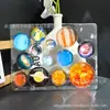 Imanes de Refrigerador Tridimensionales del Sistema Solar de Cristal Ocho Planetas Transfronterizos Adornos de Cristal Cristales de Vidrio Magnéticos Ayudas Didácticas de Astronomía