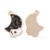 Acessórios de Joias de Halloween Pingente de Gato da Lua Caveira com Óleo Pingando Coleção DIY Corrente de Celular Pingente de Chaveiro