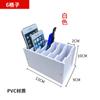 Caja de almacenamiento transparente para teléfono móvil, multi-rejilla, accesorios de escritorio, caja de almacenamiento para facturas de pestañas express, portalápices, caja de almacenamiento