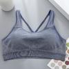 Chaleco deportivo Omefen sin costuras con espalda cruzada Ropa interior deportiva Sujetador para mujer Sin tirantes con almohadilla en el pecho Oferta de fábrica