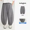Calça Floral Pudding Haru para Meninas Verão 2026 Nova Calça Longa com Proteção Solar Infantil para Meninas Calça Casual Solta