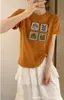 Camiseta de Algodão Canelada de Treze Linhas para Mulheres com Impressão Digital Direta, Top de Manga Curta Acinturado, Fornecimento Exclusivo da Segunda Remessa de Verão