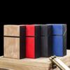 Pitillera Gruesa para Hombre Paquete de 20 Pitillera Flip de Plástico Patrón Imitación Denim Distintivo Portátil Clip para Cigarrillos Antipresión y Antihumedad