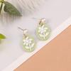 Pendientes de plata 925 con forma de aguja, estilo japonés y coreano, de aleación, con flores, para primavera y verano, 388