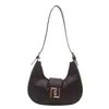 Bolso de Luna Retro de Diseño de Nicho Invierno 2025 Color Sólido Bolso de Hombro Popular Bolso de Mano Texturizado para el Trabajo