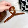 Presilha de Cabelo Grande Transparente Simples de Gel com Cabeça Acrílica Shark Clip Estilo Coreano Pegador de Cabelo Temperamento Super Redução de Idade