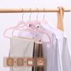 Percha de flocado de estilo nórdico para el hogar, 42 cm, doble uso, húmeda y seca, antideslizante, sin rastro, que transmite luz, para colgar y clasificar ropa, percha profesional para ropa.