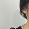 ES1 Estilo Coreano Brincos de Zircônia com Garras Pequenas S925 Prata Brincos de Corpo Inteiro Moda Simples Popular na Internet Brincos de Casal Brincos