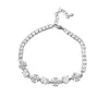 Pulsera de zirconita con forma de cruz de moda para mujer, nicho de lujo ligero de alta gama, joyería versátil de moda al por mayor