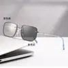 Gafas Graduadas Fotocromáticas Sin Montura Cortadas al Borde con Bordes Rosa Brillante de Moda, Exquisito Marco Metálico Transfronterizo Anti-Luz Azul, Gafas Graduadas de Gama Alta