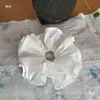 Faixa de Cabelo Branca Crua Tingida com Laca Tie-Dye, Lenço Quadrado, Faixa de Cabelo, Material Liso, Elástico para Rabo de Cavalo, Acessórios de Cabelo, Lenço de Cabeça