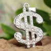 Popular Exagerado Hip-Hop Personalidad Símbolo de Dólar Acero Inoxidable Incrustado de Diamantes Dominante Colgante Joyería Transfronteriza Amazon