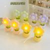 Nova luz noturna criativa presente de estudante lâmpada de iluminação proteção para os olhos atmosfera pequena lâmpada de mesa decoração de mesa ornamentos flores ricas