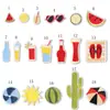 Parches Bordados Refrescantes de Verano Serie Playa para Ropa y Bolsos, Parche Personalizado DIY de Bebida de Sandía