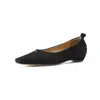 Zapatos de Cuero Elegantes Franceses Bajos de 2cm 026 Nuevos Zapatos Casuales de Tacón Bajo sin Cordones Primavera y Otoño Cuero Genuino Zapatos para Madre