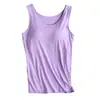 Camiseta deportiva modal transfronteriza para mujer, con tirantes anchos, sin varillas y con copas incorporadas, adecuada para yoga, fitness y como prenda interior.