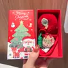 Pingente Chaveiro Véspera de Natal Bolsa de Maçã Crochê de Lã Pingente Paz e Alegria Pequeno Presente de Natal