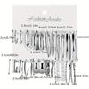 12 pares de Aretes de Aro Circulares de Perla Artificial Blanca Pendientes traje Pendientes