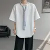 2026 Nueva Camiseta para Hombre Mamba Algodón Talla Grande Bloque de Color Corbata Personalizada Nicho Camiseta de Manga Corta Top para Hombre
