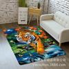 Alfombra estilo pastoral franela hogar animal Tigre tapete de piso hogar moda sala de estar tapete de piso transfronterizo fábrica venta al por mayor