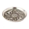 Imitação Bronze Antigo Peixe Lótus Cobre Branco Sólido Chapeado a Prata Prato Decorações Antigas para Casa e Escritório Atacado