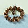 Pulseira de sândalo dourado 2.0 masculina e feminina pulseira de sândalo natural contas 108 contas de rosário placa de texto fabricantes atacado