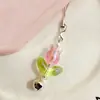 [Primavera] cordão de laço de estrela de cinco pontas verde corda anti-perda para celular corrente de celular pingente decorativo