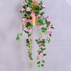 Simulación de Distribución al por Mayor Ramo de Rosas Planta Colgante de Pared Ratán Decoración de Boda Flor Accesorios para el Hogar Ratán Colgante Flor Artificial