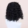 Perucas Europeias e Americanas da Moda, Perucas de Cabelo Curto Sintético de Alta Temperatura para Mulheres, Cabelo Cacheado Preto Africano, Comércio Exterior