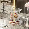Prato de Frutas de Múltiplas Camadas, Luxo Acessível, Mesa de Centro Elegante para Casa, Prato para Exibir Lanches e Doces, Ornamentos de Prato de Frutas de Alto Valor para Sala de Estar