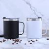 Caneca de aço inoxidável 304 com alça, camada dupla a vácuo, copo de água para escritório, copo de café portátil, copo a vácuo