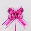 50 Flores de Tirar Mariposa Mate, Flores de Tirar con Cinta Grande para Navidad, Pascua y San Valentín, Lazos de Mariposa de Organza Transfronterizos