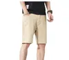 Pantalones cortos de mezclilla blanca ligeros de verano para hombre, entrepierna de 5 pulgadas, pantalones de longitud media modernos estilo coreano, moda de alta gama