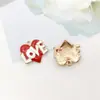 1 Peça de Acessório de Joia Esmaltado Vermelho, Peixe Marinho Animal Esmaltado DIY Pingente de Colar Pulseira Acessório de Joia Atacado