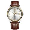 Reloj FNGEEN sala de relojes Correa de acero dorado moda reloj de hombre doble calendario reloj de cuarzo reloj casual reloj de pulsera reloj no mecánico