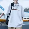 Camiseta masculina de manga curta 2026 nova casual moderna marca corte solto versátil masculina top de meia-manga vestuário masculino