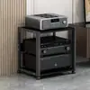 Estante amplificador multicapa doméstico espaciado ajustable soporte máquina de vesícula biliar móvil gabinete HIFI pie de altavoz audio estante