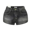 Shorts de mezclilla desgastados estilo retro americano, nuevo estilo de verano, tiro bajo, realzan la cadera, adelgazantes, ajustados, minishorts súper cortos