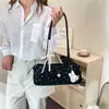 Bolsa de Ombro Feminina Doce com Laço 2026 Nova Coreana de Luxo Leve Nicho Bolsa Baguete Bolsa de Ombro Fofa para Menina