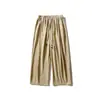 TIMACHINE Retro Japonés Silueta Simple Pantalones de Trabajo Plisados Sueltos Rectos Casuales Largos Unisex NK171