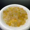 Nuevas Cuentas de Jade Hielo de Seda Dorada de Xinjiang Natural Tipo Calabaza Amarillo Claro Cuentas Talladas Pulsera DIY Pulsera Tejida a Mano
