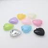 Anel Acrílico Pintado Pingente de Coração Colorido Tinta Brilhante Renda Coração Pêssego Pingente em Forma de Coração Acessórios de Joalheria Decorativa DIY