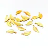 Ponto de Venda Atacado Aço Inoxidável Folha Pequena Etiqueta Pingente Pulseira Colar Etiqueta de Cauda Pingente Acessórios de Joias DIY