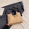 Bolsa de grande capacidade para comércio exterior feminina outono e inverno retrô 2024 nova bolsa casual multifuncional bolsa transversal bolsa de trabalho para deslocamento