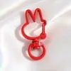 Llavero Giratorio de Conejo de Dibujos Animados en Color Macarrón Cierre de Langosta Colgante Hecho a Mano Cadena para Bolso Accesorios de Joyería DIY Venta al por Mayor
